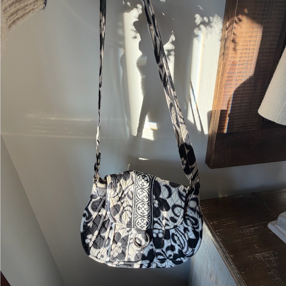 Vera Bradley Black and White Crossbody Bag